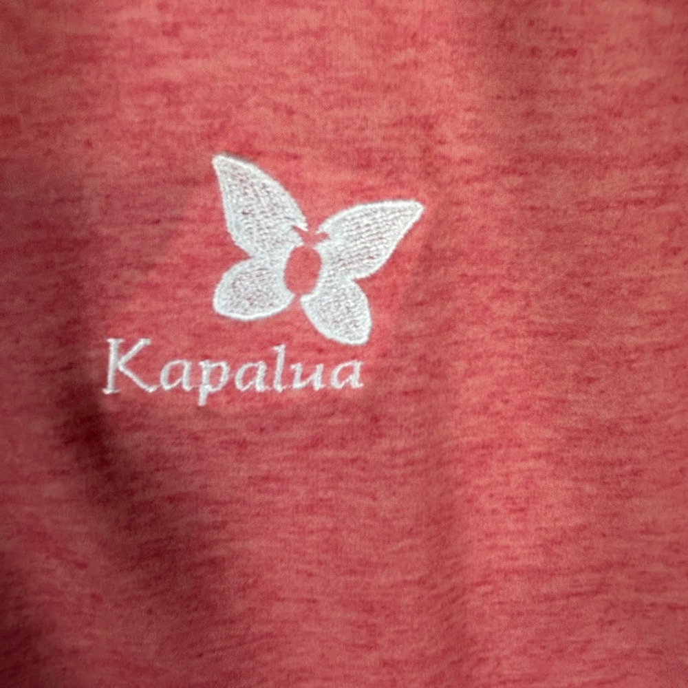 Foray Golf Womens XL Sleeveless Polo Shirt Coral Pink Kapalua Butterfly Logo - Picture 3 of 9